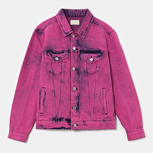 Veste en jean unisexe personnalisée OEM Manteaux en jean Veste de travail respirante de haute qualité pour les femmes Veste en jean pour hommes - Product Image 1