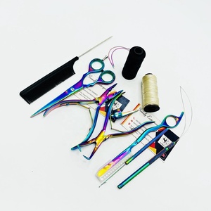 Somofy Enterprises Commercial Use Stainless Steel Multi Color Hair Extension <b>Kit</b> with <b>Beads</b> and Pliers Set Customizable - Product Image 2
