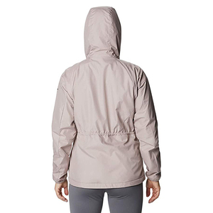 Chaquetas cortavientos de nailon personalizadas activas para mujer al por mayor, chaqueta cortavientos con hombros caídos para mujer - Product Image 2