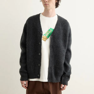 Pull en tricot col en V décontracté pour l'hiver avec logo personnalisé, anti-rétrécissement sur le devant, pull en coton respirant avec couleurs et tailles personnalisées pour hommes - Product Image 5