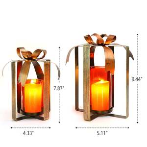 Décoration de Noël et de mariage 2025, décoration de la maison, bougeoir en métal, forme hexagonale, finition dorée, acier inoxydable, fait à la main, décoration de sol - Product Image 6