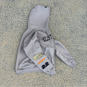 Streetwear 500 Gsm French Terry Zipup <b>Vintage</b> High Quality Cotton Sweatshirt Heavyweight Embroidery Acid Wash <b>Zip</b> <b>up</b> <b>Hoodie</b> - Product Image 2