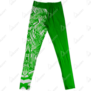 RTS Personnalisable Trendy Vibrant Designs Taille Élastique Taille Mi-Taille Leggings De Yoga Confortable Avec Une Flexibilité D'étirement Maximale - Product Image 2