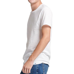 Couleur blanche Hommes Garçons Ras Du Cou T-Shirt 170gsm Pur Coton Couleurs Primaires Solide Col Rond Coton Bio Gris T-shirts T-Shirt - Product Image 2