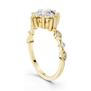 Anillo de Diamante Cultivado en Laboratorio de 1.04 CT para Mujer, Claridad VVS-VS, Color EF, Oro de 18KT, 14KT, 10KT y Plata 925, Rosa, Amarillo, Blanco - Product Image 6