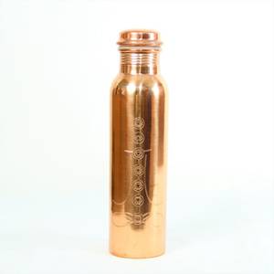 Bouteille d'eau artisanale en cuivre pur avec poignée martelée 1000 ml, couvercle écologique, grande capacité, pour usage domestique - Product Image 5