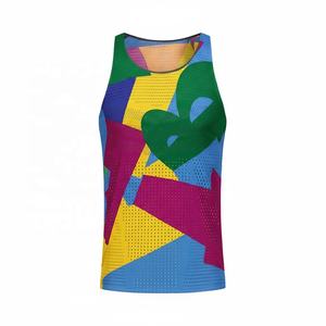 Débardeur de course sportif respirant en maille tricotée imprimé par transfert thermique personnalisé décontracté et confortable - Product Image 2