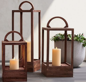 Linternas decorativas de colores marrones Linterna de madera de mango hecha a mano utilizada para decoración de bodas con relámpagos en interiores - Product Image 6