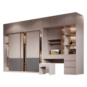 CBDMART衣柜卧室家具现代设计三聚氰胺饰面开放式货架卧室衣柜橱柜