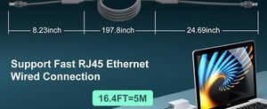 5m 10m 15m 30m Starlink Mini Cable 2-in-1 DC5521 Cat6 RJ45 <b>Ethernet</b> Wire Weatherproof Heavy Duty Power Cord Outdoor Wire - Product Image 6