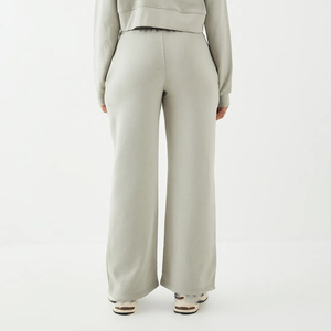 High Quality French Terry Winter Sweat <b>Pants</b> Oversized Loose Fit Jogger Straight Wide Leg Baggy Flared Eco-Friendly <b>Women</b> - Product Image 2