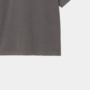 Camisetas de algodón 100% de alta calidad para hombre, venta al por mayor, ajuste holgado, estilo informal, tela de estambre, serigrafía, patrón de letras - Product Image 3