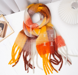 Bufanda de lana de punto de invierno larga elegante para mujer, accesorio cómodo para exteriores de otoño para capas elegantes - Product Image 1