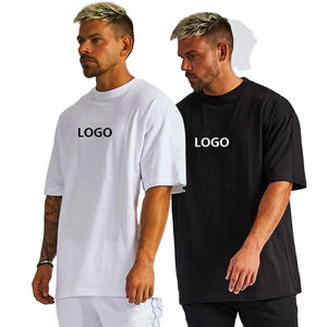 เสื้อยืดลำลองผู้ชายสไตล์เกาหลี, สีพื้นแขนสั้นไซส์ใหญ่อินเทรนด์ทรงหลวม - Product Image 1