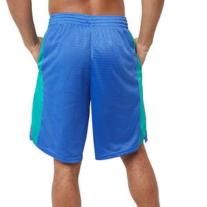 Pantalones cortos de malla estampados con logotipo personalizado para hombre al por mayor, ropa deportiva y de gimnasio para correr, pantalones cortos de malla lisos teñidos en blanco - Product Image 3