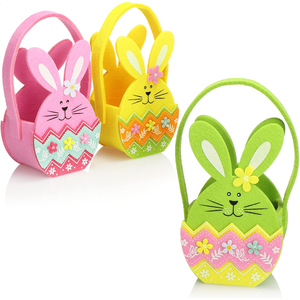 Print Bunny Ear Promotion Toys Basket Diy <strong>Easter</strong> Tote Flower Rabbit Gift Felt <strong>Easter</strong> <strong>Bag</strong> - Product Image 1