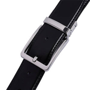 Cinturón informal de piel de vaca reversible para hombre, cinturón de vestir formal con hebilla de acero de doble cara personalizado - Product Image 4