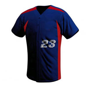 Nouveauté - Maillot de baseball pour homme, col rond, manches courtes, 100% polyester, évacuation de l'humidité, séchage rapide, service OEM, qualité supérieure - Product Image 5