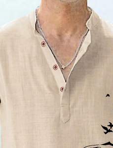 Durable impreso diseñador alto Visible transpirable tendencia 100% algodón suave moda hombres Casual manga larga camisas a granel - Product Image 4