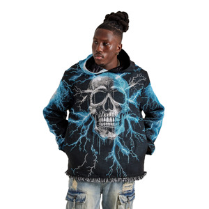 Custom Men's Printed Pullover <b>Hoodie</b> 100% Cotton Fleece Fabric Winter Casual Wear Breathable & Quick Dry <b>Hoodie</b> - Product Image 2