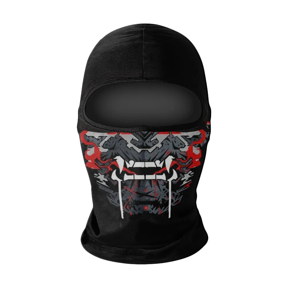 Couvre-chef avec protection UV pour femmes Halloween Motocyclette Hommes Tactique Crâne Fantôme Imprimé Cagoule Intégrale avec qualité premium