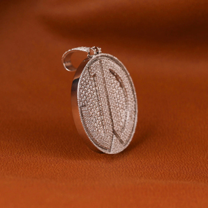 จี้เพชรโมอิสซาไนต์แบบฮิปฮอปสั่งทำพิเศษ หรูหรา ประดับเพชรโมอิสซาไนต์ทรงกลม GRA ชุบทองคำ 18K เงินแท้ 925 แบบคิวบา - Product Image 4