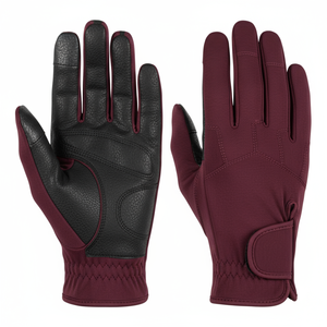 Professional Winter Horse Riding <b>Gloves</b> Leather Reinforced Palm Adjustable Wrist Strap Full Finger Design <b>Touchscreen</b> - Product Image 1