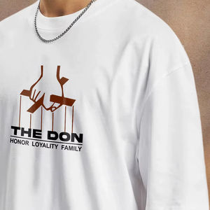 Camiseta de Manga Larga Extra Grande para Hombre, 100% Algodón, 250GSM, Personalizable, Calidad de Costura Premium, Diseño en Blanco, Estilo Urbano 2025 - Product Image 2