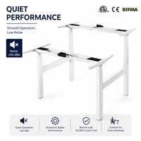 Bureau debout moderne extensible en forme de H, ergonomique, électrique, à quatre moteurs, réglable en hauteur, pour position assise ou debout