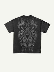 เสื้อยืดแขนสั้นผู้ชายทรงโอเวอร์ไซส์ Y2K 2025 ผ้าฝ้ายแท้ 100% ลุคย้อนยุค ซักแล้ว ทรงหนา ทันสมัย ไซส์พลัส ใส่ได้ทั้งแบบลำลองและเป็นทางการ - Product Image 2