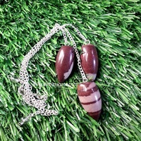 Pendentif en cristal Shiva Lingam en pierre du fleuve Narmada, naturel, poli, sculpté, écologique, imitation antique, breloques de mode faites à la main