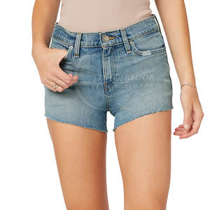 Diseñe su propio logotipo Pantalones cortos vaqueros para mujer Pantalones cortos vaqueros de diseñador para mujer Pantalones cortos vaqueros de mujer de mejor venta Pantalones cortos hechos en Pakistán - Product Image 1