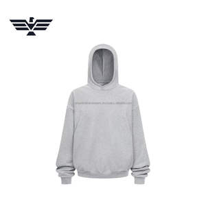 Sudadera con Capucha Gris Extra Grande para Hombre |   Mezcla de Felpa 100% Algodón |   Impresión por Transferencia Térmica |   Bolsillo Transpirable |   Ropa Urbana en Blanco - Product Image 2