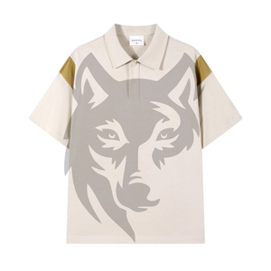 Venta al por mayor de los hombres Retro Casual estilo deportivo Polo Nuevo estilo 250g Peso pesado puro 100% algodón doble hilo Color Camisetas - Product Image 4