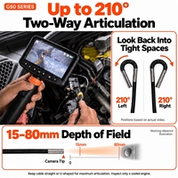 Pack de 2 endoscopes à double caméra G506D10 pour l'inspection des cylindres, des pistons et des soupapes de moteur