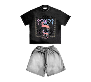 Meilleurs hommes décontracté été extérieur T-Shirt Shorts ensemble respirant léger solide motif imprimé avec col montant conception - Product Image 1
