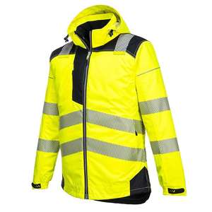 Chaqueta de Seguridad de Alta Visibilidad Reflectante Impermeable de Invierno con Capucha y Logotipo Personalizado para Trabajo de Construcción para Hombre - Product Image 3