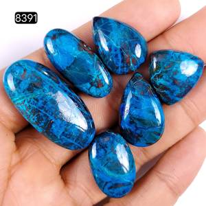 Lot de cabochons de chrysocolle naturelle pierres précieuses en vrac pour la fabrication de bijoux formes et tailles mixtes - Product Image 4