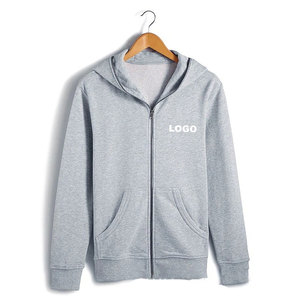 Pull à capuche unisexe pour hommes avec broderie de logo personnalisé pull vierge à motif uni vente en gros de poches en coton mélangé - Product Image 2