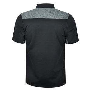 Vente en gros de polos de golf pour hommes en polyester respirant à 100%, manches courtes, décontractés, unis, tricotés, grande taille - Product Image 4