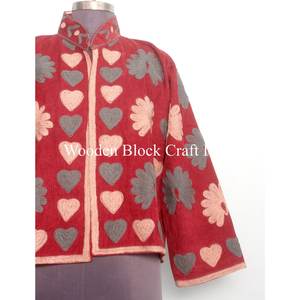 Chaqueta Bordada con Corte Cruzado, Hecha a Mano, Transpirable, Estilo Étnico Vintage, Chaqueta de Algodón para Invierno, Ideal para Festivales - Product Image 5