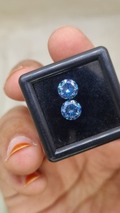 Royal Blue Round Shape <strong>Moissanite</strong> Diamond Diamond Pendant Other <strong>Moissanite</strong> Necklace <strong>Wholesale</strong> <strong>Moissanite</strong>