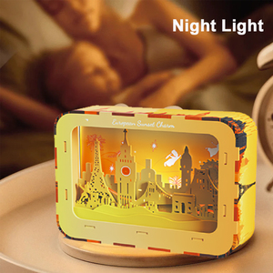 Personalizzato fai da te in miniatura libro Nook giocattolo educativo puzzle 3d luci di notte a Led per la decorazione della camera da letto regali di natale - Product Image 6