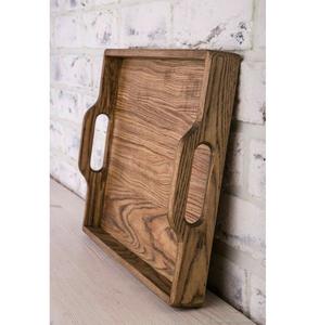 Decorative Modern Design Flexible Mango & Acacia Wood Serving <b>Tray</b> for Kitchen Desk & Breakfast Use Dishwasher Safe - Product Image 1