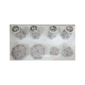 Boîtes d'incrustation de vadrouille en marbre de qualité supérieure et brûleur de vadrouille Bakhoor nacre conceptions créatives de fleurs pour les acheteurs - Product Image 1