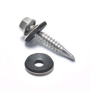 Tornillo Autoperforante de Cabeza Hexagonal, Galvanizado, con Punta de Perforación Afilada y Arandela, para Estructuras de Acero - Product Image 1