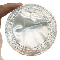Boîte de rangement pour ongles pressés transparente vide de 9*9 cm, emballage rond pour ongles, emballage pour nail art