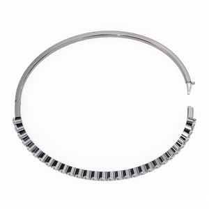 Magnifique bracelet et jonc en or 18 carats avec diamants de laboratoire, accessoire de bijouterie luxueux - Product Image 1