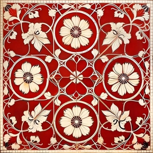 Cổ điển lấy cảm hứng từ màu đỏ thiết kế lễ hội gạch phong cách Tây Ban Nha trang trí nội thất hiện đại với nhiều mẫu - Product Image 6