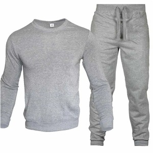Men's Two-Piece Set O-Neck 2 Pieces Sets Tracksuit Hooded Sweatshirt +Drawstring Pants Male Sport <b>Hoodies</b> <b>Running</b> Sportswear - Product Image 3